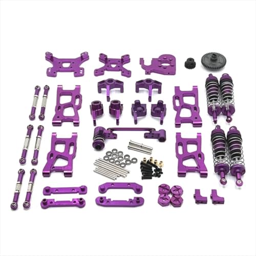 GTFRUQAS RC Ersatzteile Für WLtoys 1/14 144001 144002 144010 1/12 124017 124019 124007 Für RIaarIo XDKJ-001 XDKJ-006 AM-X12 RC Auto Metall Upgrade Teile Zubehör(Purple) von GTFRUQAS