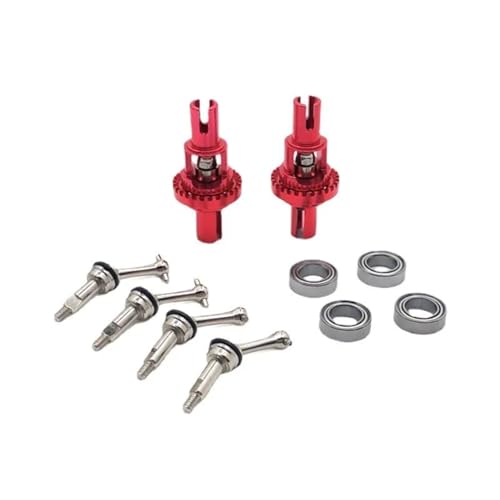 GTFRUQAS RC Ersatzteile Für WLtoys 1/28 284131 K969 K979 K989 K999 P929 P939 Metall Ball Differential Erweiterte Antriebswelle RC Auto Upgrade Teile Zubehör(Red) von GTFRUQAS