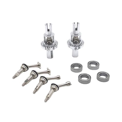 GTFRUQAS RC Ersatzteile Für WLtoys 1/28 284131 K969 K979 K989 K999 P929 P939 Metall Upgrade Ball Differential Erweiterte Antriebswelle Lager Modifikation RC Auto Teile(Silver) von GTFRUQAS