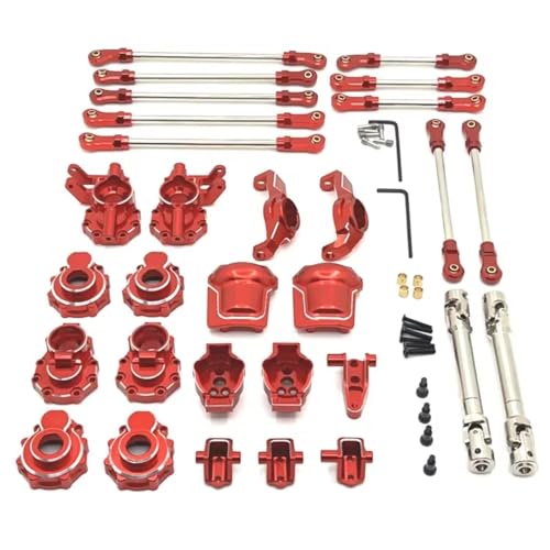 GTFRUQAS RC Ersatzteile Für WLtoys Für 104006 104010 104020 104026 Vordere Hintere Achse Lenkung Pull Stange Cup C Für Sitzstab -Befestigungskomponenten Antriebswellen(Red) von GTFRUQAS