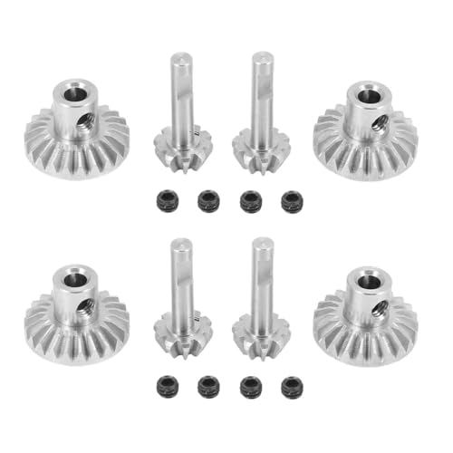 GTFRUQAS RC Ersatzteile Für WPL C14 C24 B14 B24 B16 B36 Für MN D90 D99 Für MN99S Stahl Vorne Hinterachse Getriebe Antriebswelle Getriebe RC Auto Upgrades Teile(Silver,4 pcs) von GTFRUQAS