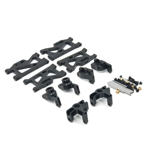 GTFRUQAS RC Ersatzteile Für Wltoys 1/14 144010 144001 144002 1/12 124016 124017 124018 124019 Metall Für Schaukel Arm Lenkung Tasse RC Auto Upgrade Teile Zubehör(Black) von GTFRUQAS