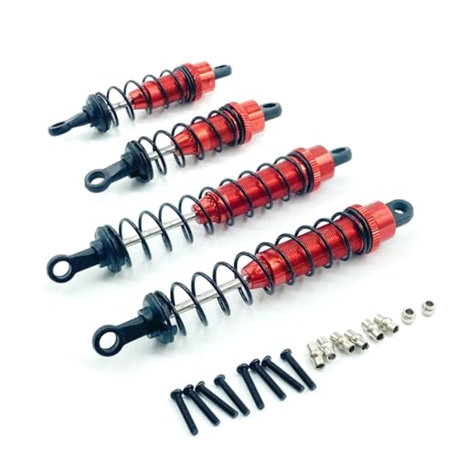 GTFRUQAS RC Ersatzteile Für Wltoys 12428 12423 12427 12429 Für FY-01 FY-02 FY-03 1/12 Metall Öl Stoßdämpfer RC Auto Upgrades Teile Geändert Zubehör(Red) von GTFRUQAS