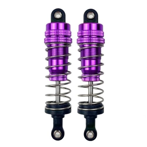 GTFRUQAS RC Ersatzteile Für Wltoys 144001 1316 Mobil 1/14 RC Crawler Kursus Singkat Truk 2 Buah Peredam Kejut Depan Belakang Logam Aluminium Für Upgrade(Purple) von GTFRUQAS