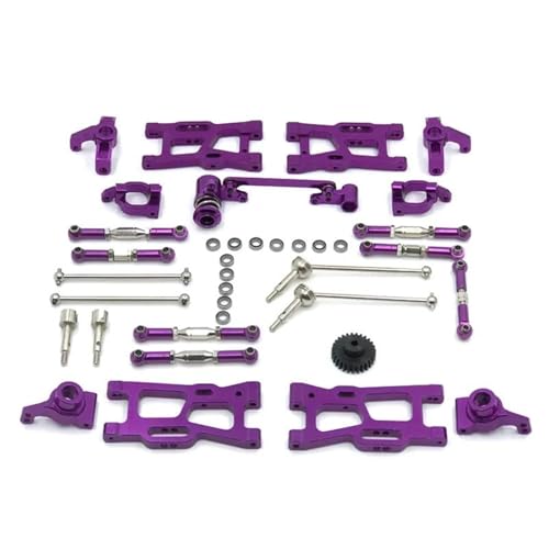 GTFRUQAS RC Ersatzteile Für Wltoys 144002 144010 124016 124017 124019 124018 124007 144001 RC Autoteile Upgrade Metall Kit Antriebswelle Zugstange Schwinge Lenklager Dogbone(Purple) von GTFRUQAS