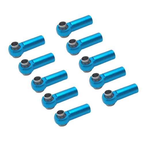 GTFRUQAS RC Ersatzteile Für Wltoys A959 12428 144001 Für Wpl C14 C24 Für Mn D90 Für Mn99s RC Auto 10Pcs Metall M 2,5 Link Stange Spurstangenkopf Kugelgelenk Upgrades Teile(Blue) von GTFRUQAS