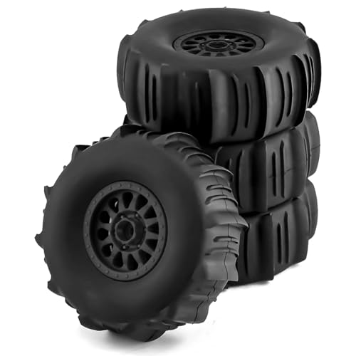 RC Ersatzteile Für Arrma Für Mojave Für Traxxas Geeignet Für Udr Für Yikong Für FS DF7 1/7 4 Stücke 138mm 17mm Hex Hub Off Road Short Track Truck Sand Reifen(Black) von GTFRUQAS