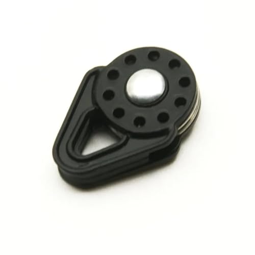 RC Ersatzteile Für Axial Für SCX10 Für TRX-4 D90 Für Tamiya 1/10 Metall Heavy Duty Winde Pulley Snatch Block RC Auto LKW Modell Upgrade Teile(Black) von GTFRUQAS