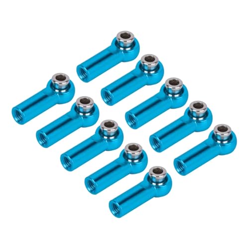 RC Ersatzteile Für Axial Für SCX10 Für TRX4 D90 Für Tamiya 1/10 RC Crawler Upgrade Teile 10Pcs Metall M4 Link Spurstangenköpfe Kugelgelenk CW Gewinde(Blue) von GTFRUQAS