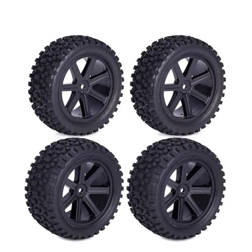 RC Ersatzteile Für Redcat Für Hpi Für Hsp Für Tamiya Für Traxxas Für ZD Für Racing 1/10 RC Off Trail Für Buggy 4 Stücke Gummi Vorne Hinten Reifen Räder 12mm Hex Naben von GTFRUQAS