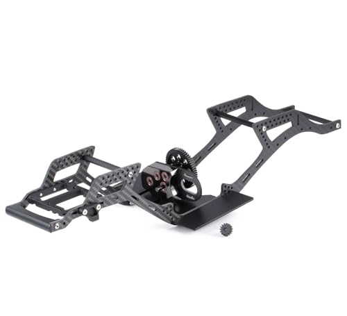 RC Ersatzteile Für SCX10 II Für Element Für Enduro 1/10 Für LCG Chassis Kit Mit Overdrive Getriebe Unterfahrschutz Servohalterung Rahmenstreben RC Crawler Trail Truck Autoteile(Chassis Kit B) von GTFRUQAS