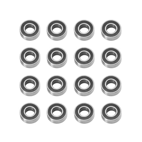 RC Ersatzteile Für Tamiya Für BBX BB01 BB-01 1/10 16 Stücke Sealed Bearing Kit RC Auto Upgrade Teile Zubehör Fernbedienung Auto Ersatz DIY Teile(Black) von GTFRUQAS