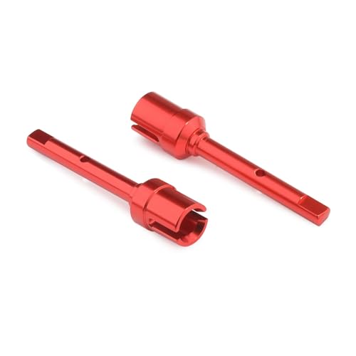 RC Ersatzteile Für Tamiya Für TT-02 TT02B 1/10 Ersatz Metall Upgrade Teile Zentrale Antriebswelle Und Propeller Joint Set RC Spielzeug Auto Zubehör(Red,2pcs Cup) von GTFRUQAS