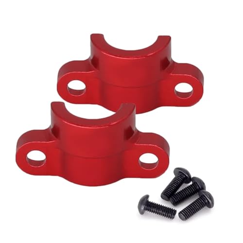 RC Ersatzteile Für Tamiya Für TT02 Für TT-02 1/10 2 Stücke Metall Zentrale Antriebswelle Abdeckung Dogbone Fest Mount RC Auto Upgrade Teile Zubehör(Red) von GTFRUQAS