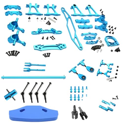 RC Ersatzteile Für Tamiya Für TT02 Für TT-02 1/10 RC Auto Metall Modifikation Zubehör Kit Suspension Arme Lenkung Set Upgrade Teile(Blue) von GTFRUQAS