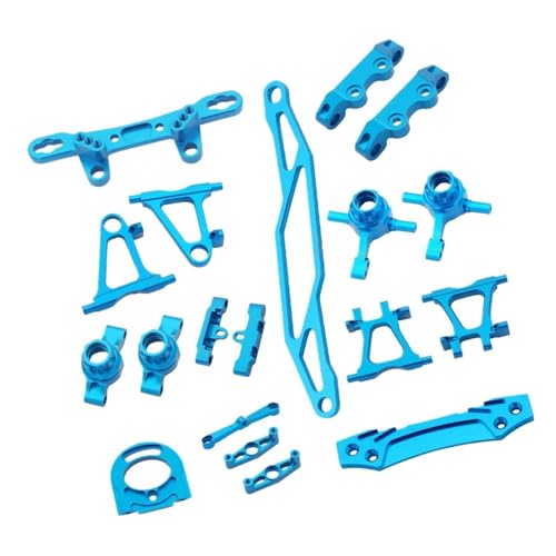 RC Ersatzteile Für Tamiya Für TT02 Vollständiger Satz Metall-Upgrade-Teile Vorderer Hinterarm-Stoßdämpferhalterung Lenkstange Lenkbecher Ersatz RC-Autoteile Autozubehör(Full Set) von GTFRUQAS