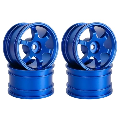 RC Ersatzteile Für Tamiya M03 M04 M05 M06 M07 MB-01 XM-01 4 Stücke 42mm 1/10 RC On-Road Drift Für Rennwagen Metall Felge Radnaben Upgrade Teile(Blue) von GTFRUQAS