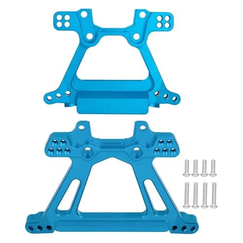 RC Ersatzteile Für Traxxas 1/10 Für Slash BL-2S 4x4 4WD RC Auto Heavy Duty Aluminium Vorne Und Hinten Shock Tower Set Upgrade Teile Fernbedienung Auto Reparatur Teile(Blue) von GTFRUQAS