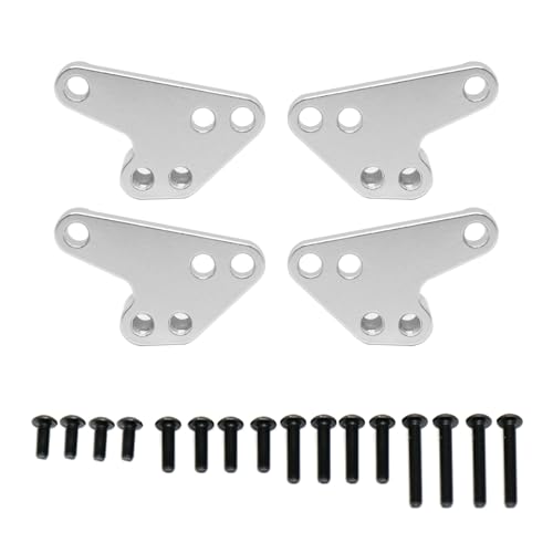 RC Ersatzteile Für Traxxas Für MAXX Für WideMaxx 1/10 Metall Vorne Und Hinten Stoßdämpfer Untere Halterung Upgrade Teile Zubehör(Silver) von GTFRUQAS