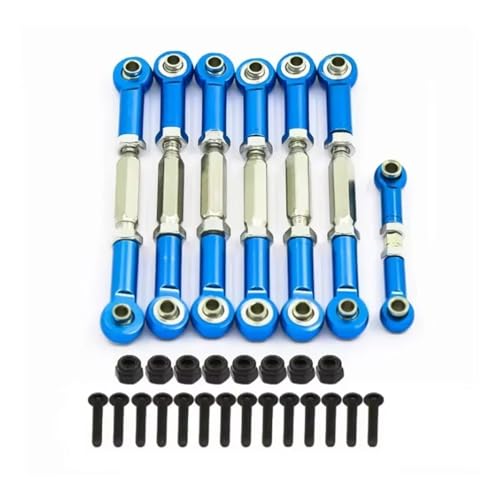 RC Ersatzteile Für Traxxas Für Slash 2WD 7PCS Upgrade Metal Full Car Pull Stange Geändert RC Car Upgrade Teile Zubehör Ersatz(Blue) von GTFRUQAS