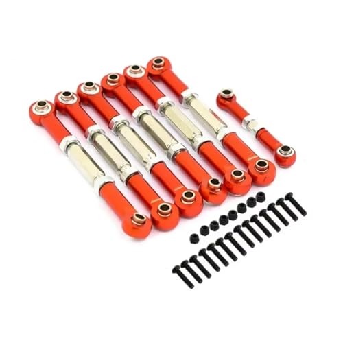 RC Ersatzteile Für Traxxas Für Slash 2WD 7PCS Upgrade Metal Full Car Pull Stange Geändert RC Car Upgrade Teile Zubehör Ersatz(Red) von GTFRUQAS