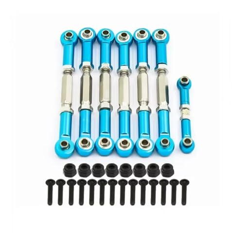 RC Ersatzteile Für Traxxas Für Slash 2WD 7PCS Upgrade Metal Full Car Pull Stange Geändert RC Car Upgrade Teile Zubehör Ersatz(Sky Blue) von GTFRUQAS