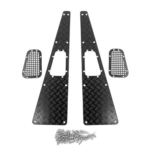 RC Ersatzteile Für Traxxas Für TRX-4 Für TRX4 Für Defender Für TRX4 1/10 RC Anti-Skid Platte Intake Grille Metall Crawler Upgrade Teile Zubehör(Black) von GTFRUQAS