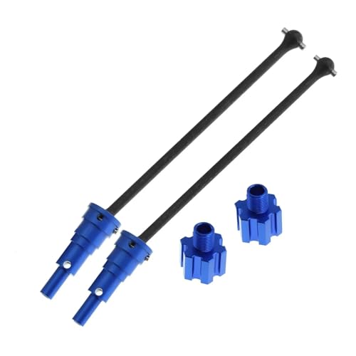 RC Ersatzteile Für Traxxas Für XRT 1/6 2 Stücke Metall 10mm Erweiterte Antriebswelle CVD Antriebswelle Mit Keil Rad Hex RC Auto Upgrade Teile Zubehör(Blue) von GTFRUQAS