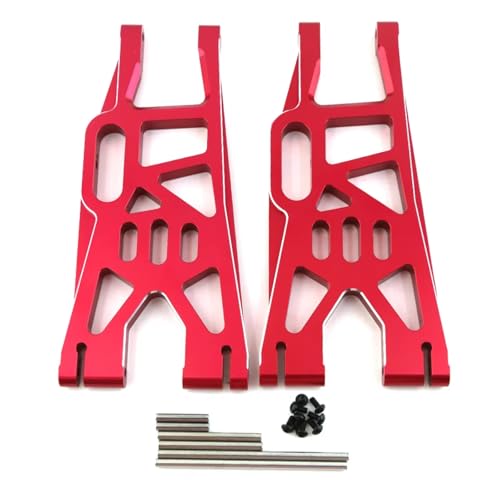 RC Ersatzteile Für Traxxas Xmaxx 6S 8S 1/5 RC Für Monster Truck 2 Stücke Metall Vorne Hinten Unten Suspension Arm Upgrade Teile Zubehör(Red) von GTFRUQAS