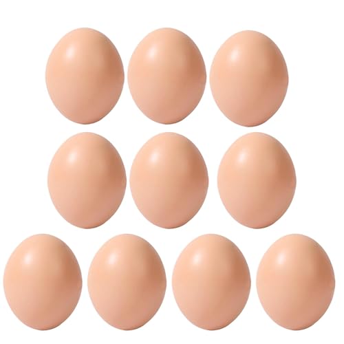 GTFYUDGH 10 Stück 3,8x5,2cm Easter Eggs Set, Puppenstuben Eier Für Kinderspielzeug, Gefälschte Hühnereier, Ostereier Dekoration Nesteier Für Hühner, Simulation Malvorlagen Malen, Dekorieren von GTFYUDGH