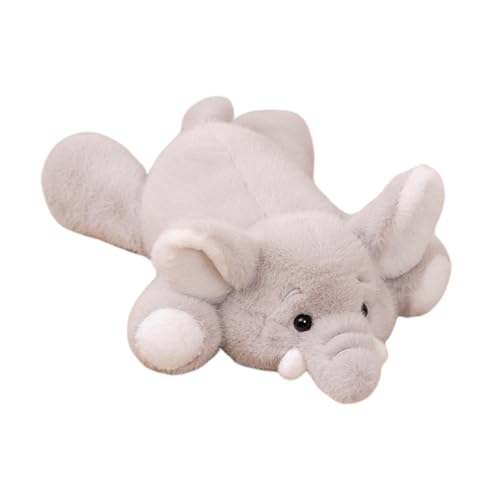 GTFYUDGH Elefanten-Kuscheltiere, Elefanten-Plüschpuppe - Kuschelige Plüsch-Stofftierpuppe - Sensorisches Elefanten-Wurfkissen, weiches Plüschpuppenspielzeug für Kleinkinder, Mädchen, Kinder und von GTFYUDGH