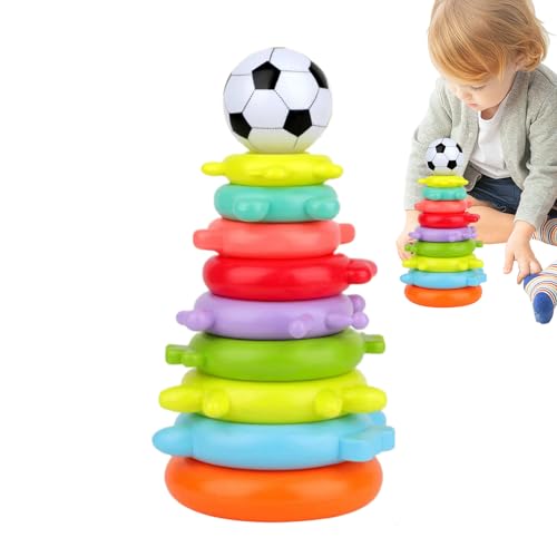 GTFYUDGH Kinder Stapelspielzeug - Regenbogen Ausgleichsring,Interaktives Balancespiel Für Kleinkinder Kinder Mädchen GTFYUDGH Kinder Stapelspielzeug - Regenbogen Ausgleichsring,Interaktives Balancespiel Für Kleinkinder Kinder Mädchen von GTFYUDGH