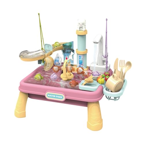 GTFYUDGH Kindersand-Wassertisch, EIN Sand- und Wassertisch für Kinder zur Sinnesförderung, Eltern Kind Interaktions Lernspiel Mit Zubehör Für Sommer Draußen Pool Garten GTFYUDGH Kindersand-Wassertisch, EIN Sand- und Wassertisch für Kinder zur Sinnesförderung, Eltern Kind Interaktions Lernspiel Mit Zubehör Für Sommer Draußen Pool Garten von GTFYUDGH
