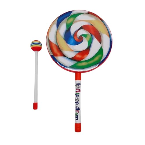 GTFYUDGH Lollipop Handtrommel - Kinder-Handpercussion-Handtrommelspielzeug - Hand-Auge-Koordinations-Musikspielzeug, pädagogisches Kinderspielzeug für den Unterricht, Vorschulgeschenke, ab 3 Jahren von GTFYUDGH