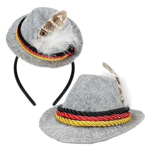 GTFYUDGH Oktoberfest Kopfband Hutstil - Bierfest Kopfbedeckung Zubehör - Filz Retro Frauen Kopfschmuck Für Halloween Mottopartys Und Oktoberfest Feste GTFYUDGH Oktoberfest Kopfband Hutstil - Bierfest Kopfbedeckung Zubehör - Filz Retro Frauen Kopfschmuck Für Halloween Mottopartys Und Oktoberfest Feste von GTFYUDGH