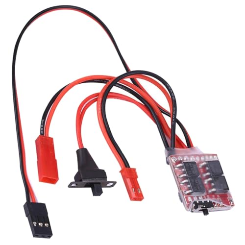 GTIWUNG Bidirektionaler Gebürsteter Regler, RC ESC Windenschalter Controller, RC Auto Elektrische Geschwindigkeitsregler Modellfahrzeug Zubehör 30A Brushed ESC Windenschalter Controller für 1/10 Skala von GTIWUNG