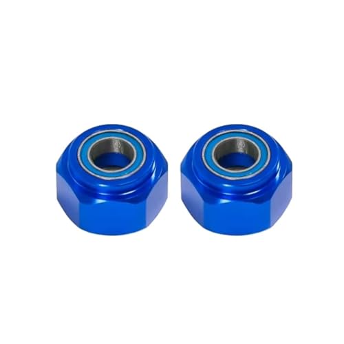 Für Tamiya Für Dt03 Aluminium Legierung Lager Sechseckigen Gelenk Vorderrad Nur RC Upgrade Teile Zubehör DT3010F RC Zubehör(Blue) von GTVNPOA