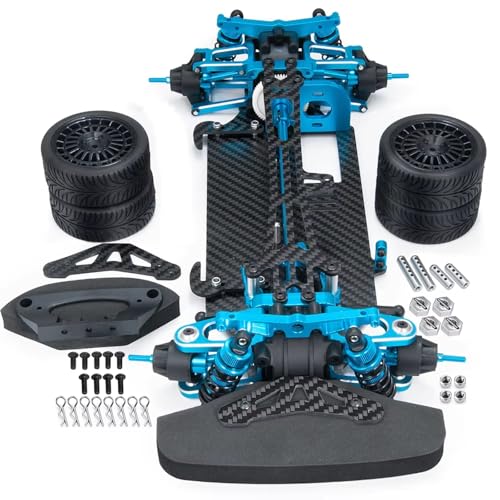 Für Tamiya Für TT01 1/10 Metall Carbon Faser Kunststoff Rad Felgen Stoßdämpfer Rahmen Kit RC Fernbedienung Drift Auto Teile RC Zubehör von GTVNPOA