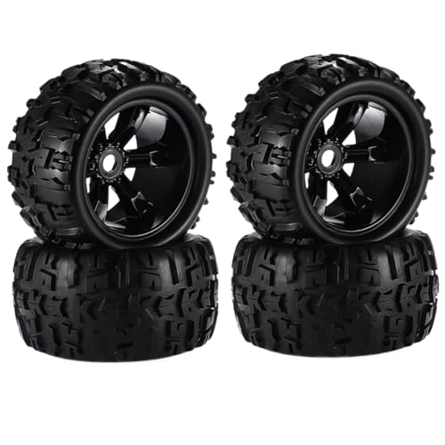 Für Traxxas Für Maxx Für E-Revo Für Revo 3.3 Für JLB Für Cheetah Für Monster Im Maßstab 1:8. 4-teiliges 17-mm-Sechskant-RC-Truck-Reifen- Und Radset Geklebt RC Zubehör(170MM*100MM-1) von GTVNPOA