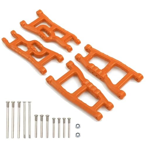 Für Traxxas Für Slash 2WD Für VXL Für Nitro Für Slash Für Rustler Für Raptor 1/10 RC Nylon Vorne Und Hinten Suspension Arm Set RC Zubehör(Orange) von GTVNPOA