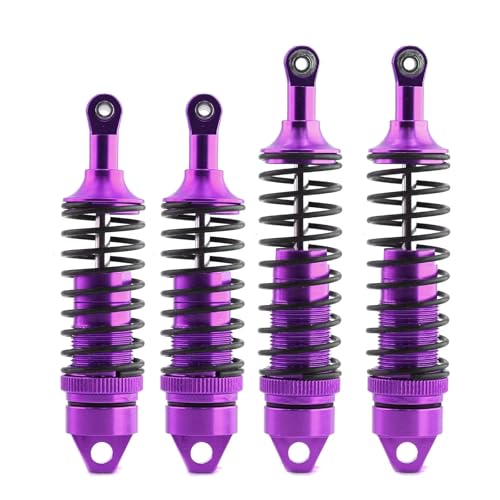 Für Traxxas Für Slash HQ727 1/10 4 Stücke 90-105mm Metall Vorne Hinten Stoßdämpfer RC Auto Upgrade Teile Zubehör Ersatz RC Zubehör(Purple) von GTVNPOA