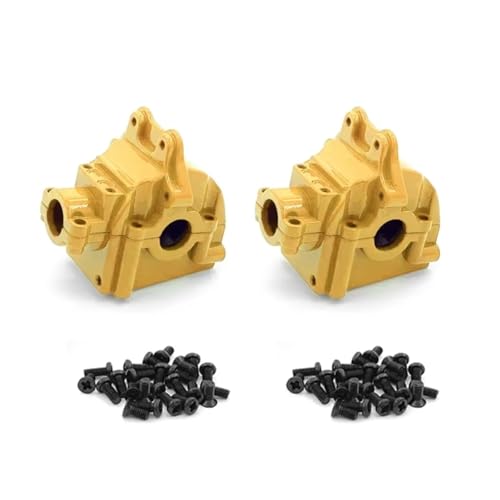 Für Wltoys Für 144001 144002 144010 124016 124019 Metall Getriebegehäuse Differentialgehäuse Getriebe Geeignete Upgrade-Teile RC Zubehör(Yellow,2pcs) von GTVNPOA