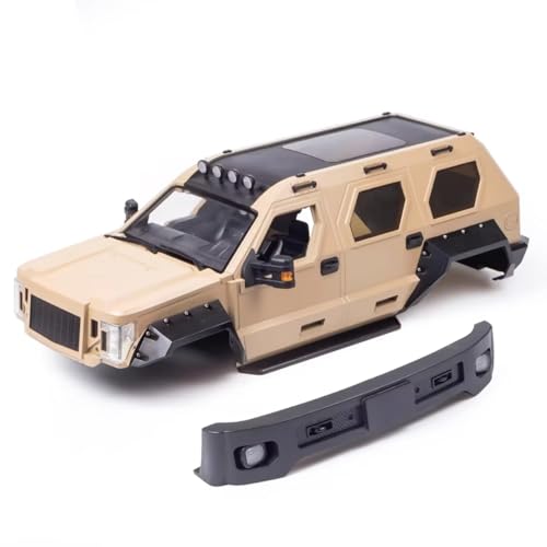 GTVNPOA Für Axial Für SCX10 Für TRX-4 1/10 324mm Radstand Hartplastik Off-Road Körper Shell George Patton RC Auto Upgrade Teile Zubehör RC Zubehör(Beige) von GTVNPOA