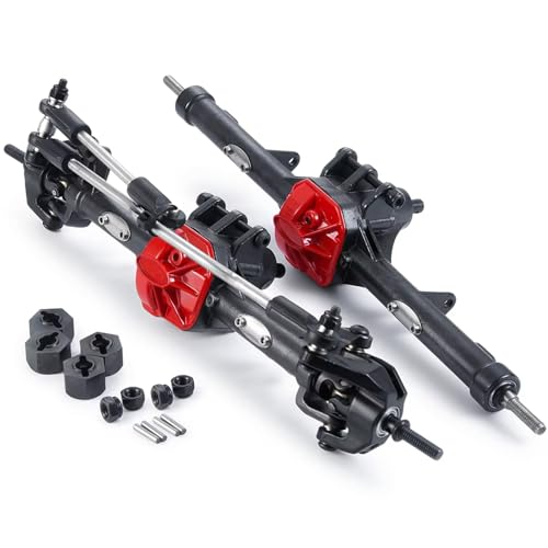 GTVNPOA Für Axial Für SCX10 II Für 90047 90046 90059 90060 1/10 Metall Legierung Vorne Hinten Portal Achse RC Crawler Auto Upgrade Teile RC Zubehör(1Set) von GTVNPOA