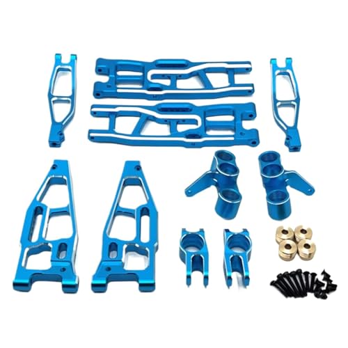 GTVNPOA Für FS Für Racing Für Tank Für Atom Sharks Leopard Für Focus 6S 1/8 Metall Vorder- Und Hinterradaufhängung Lenkblock RC Auto Upgrade Teile RC Zubehör(Blue) von GTVNPOA