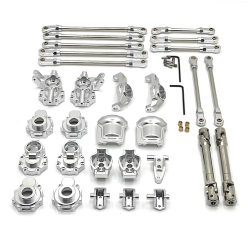 GTVNPOA Für HB Für Toys Für R1001 Für R1002 Für R1003 1/10 Metall Portal Achse Getriebe Gehäuse Diff Abdeckung Achse Montieren Antriebswelle Link Kit RC Auto Upgrade Teile RC Zubehör(Silver) von GTVNPOA