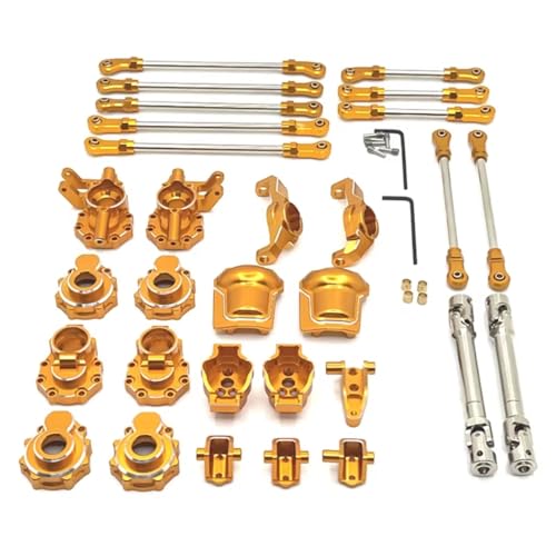 GTVNPOA Für HB Für Toys Für R1001 Für R1002 Für R1003 1/10 Metall Portal Achse Getriebe Gehäuse Diff Abdeckung Achse Montieren Antriebswelle Link Kit RC Auto Upgrade Teile RC Zubehör(Yellow) von GTVNPOA