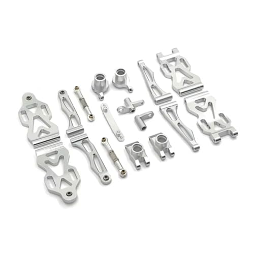 GTVNPOA Für Jjrc Für Q130A Für Q130B Für Q141 Für Q117 1/16 Metall Vorderen Und Hinteren Arm Lenkung Tasse RC Auto Upgrade Teile RC Zubehör(Silver) von GTVNPOA