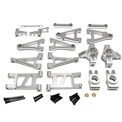 GTVNPOA Für MJX Für Hyper Go Für 14301 14302 1/14 Fernbedienung Auto Metall Upgrade Für Schaukel Arm Lenkung Tasse Ersatzteile RC Zubehör(Silver) von GTVNPOA