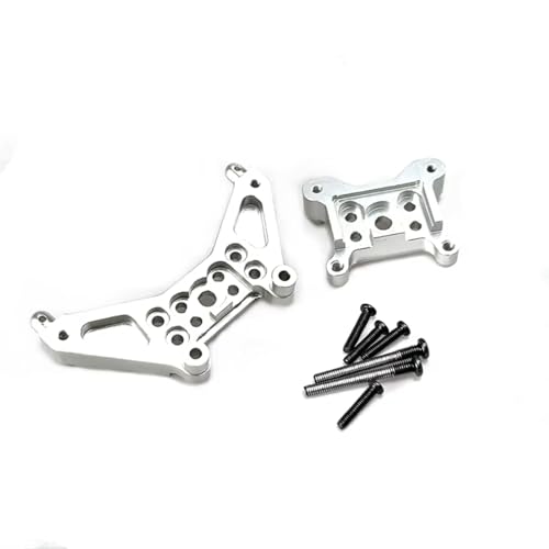 GTVNPOA Für MJX Für Hyper Go Für 14301 14302 14303 1/14 Fernbedienung Auto Verbesserte Metall Teile Zubehör Vorne Hinten Schock Turm RC Zubehör(Silver) von GTVNPOA